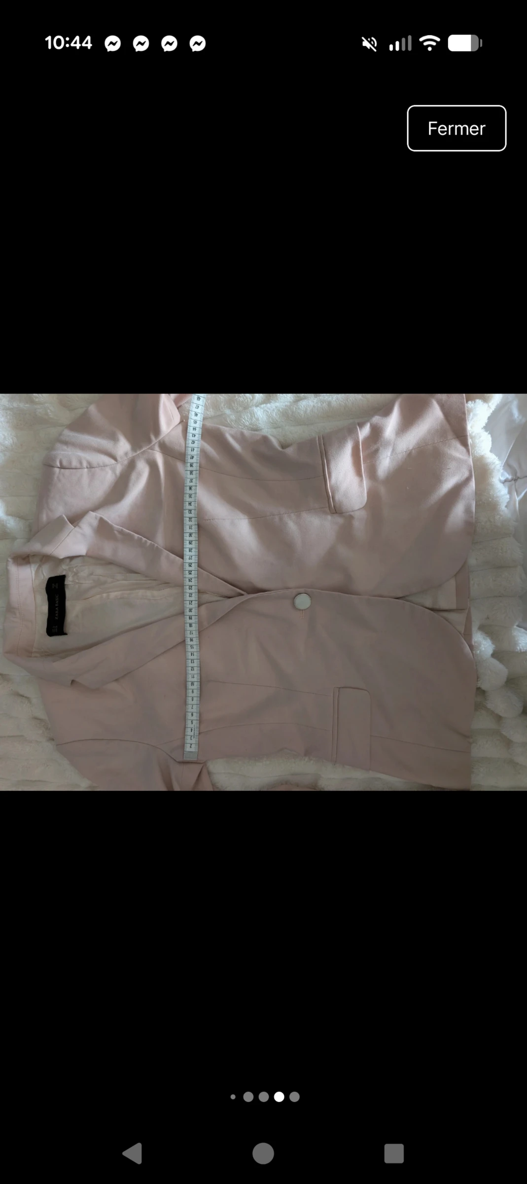 Magnifique Blazer / Zara Basic kostuumjas - Poederton / Nude - Maat M – photo 12